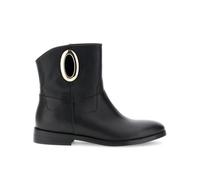 CAFèNOIR - Tronchetti In Pelle Con Accessorio Dorato, Da Donna, Colore Nero, Taglia 41