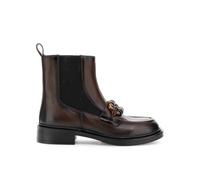 CafèNoir - Tronchetti In Pelle Con Elastico E Accessorio Fasciato, Da Donna, Colore T.moro, Taglia 37