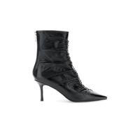 CafèNoir - Tronchetti In Pelle Effetto Naplak Con Zip Sul Retro, Da Donna, Colore Nero, Taglia 40