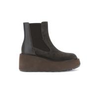Tronchetti stivaletti CAFèNOIR donna in pelle scamosciata e pelle con elastico F
