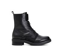 CAFèNOIR Tronchetti in Similpelle Spazzolata Allacciati con Elastici Decorativi Nero 36