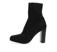 CafèNoir Tronchetti per Donna in Tessuto Elasticizzato spugnoso Nero Tacco Alto (Taglia 38)