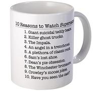 CafePress 10 Reasons to Watch Supernatural Mugs - S White by CafePress