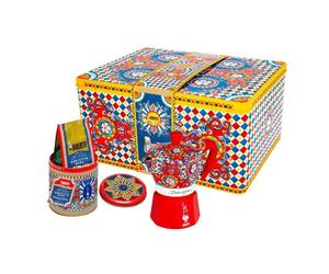 Cafetera manual Bialetti Dolce&Gabbana Moka Express Carretto Siciliano 3 tazze 0,13 L set con caffè