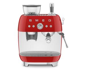 Cafetera Manual Smeg EGF03RDEU 2,4 L 20 Bar con Molinillo Integrato e Doppia Caldaia Rossa