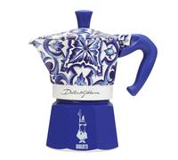 Bialetti Dolce & Gabbana Mocha Express Blue Mediterraneo per 3 tazze, fuoco diretto (caffettiera, caffettiera espresso)