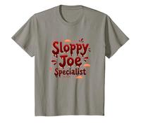 Cafeterias Sloppy Joe Specialist, Divertente Regalo per Amanti del Cibo Maglietta, Bambini, Ardesia, 8 Anni