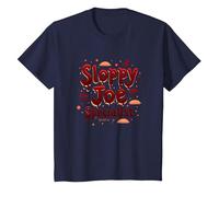 Cafeterias Sloppy Joe Specialist, Divertente Regalo per Amanti del Cibo Maglietta, Bambini, Navy, 4 Anni