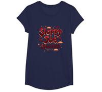 Cafeterias Sloppy Joe Specialist, Divertente Regalo per Amanti del Cibo Maglietta, Ragazze, Navy, S