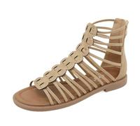 CAFETU Sandali da donna sandali comodi sandali gladiatore sandali con cinturino alla caviglia sandali piatti sandali da spiaggia sandali da spiaggia larghi punta aperta sandali con cinturino