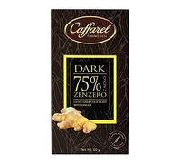 Caffarel Dark Tavoletta Cioccolato Extra Fondente 75% e Zenzero, 80g