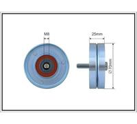 CAFFARO 01-14 Galoppino guidacinghia cinghia Poly-V 70mm per IVECO EUROTECH MH