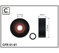 CAFFARO 01-91 Rullo tenditore, Cinghia Poly-V per TOYOTA