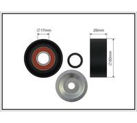 CAFFARO 03-94 Rullo tenditore, Cinghia Poly-V per CITROËN,FIAT,PEUGEOT