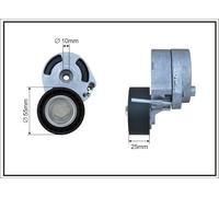 CAFFARO 104600SP Braccio tenditore, Cinghia Poly-V per CITROËN,FORD,MAZDA,PEUGEO