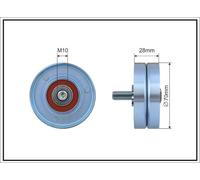 CAFFARO 11-60 Galoppino/Guidacinghia, Cinghia Poly-V per CITROËN,PEUGEOT