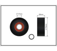 CAFFARO 11-98 Galoppino/Guidacinghia, Cinghia Poly-V per BMW