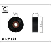 CAFFARO 110-00 Rullo tenditore, Cinghia Poly-V per CHRYSLER,DODGE,PLYMOUTH