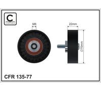 CAFFARO 135-77 Galoppino/Guidacinghia, Cinghia Poly-V per CITROËN,FIAT,IVECO,MUL