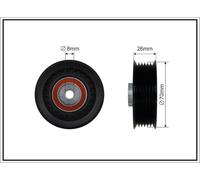 CAFFARO 140-22 Galoppino/Guidacinghia, Cinghia Poly-V per MERCEDES-BENZ