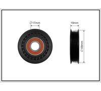 CAFFARO 158-00 Galoppino/Guidacinghia, Cinghia Poly-V per HONDA,ROVER,SUBARU