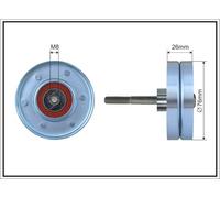 CAFFARO 164-20 Galoppino/Guidacinghia, Cinghia Poly-V per VOLVO