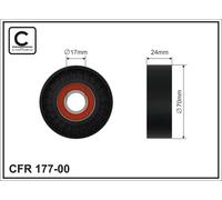 CAFFARO 177-00 Rullo tenditore, Cinghia Poly-V per FORD