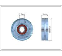 CAFFARO 186-00 Rullo tenditore cinghia Poly-V 76mm per AUDI 100 Avant (4A5, C4)
