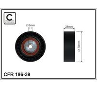 CAFFARO 196-39 Galoppino/Guidacinghia, Cinghia Poly-V per AUDI,SEAT,VW