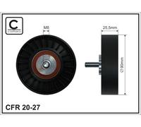 CAFFARO 20-27 Galoppino/Guidacinghia, Cinghia Poly-V per VW