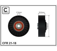 CAFFARO 21-18 Galoppino/Guidacinghia, Cinghia Poly-V per DAEWOO,MERCEDES-BENZ,PU