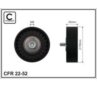 CAFFARO 22-52 Galoppino/Guidacinghia, Cinghia Poly-V per VW