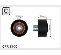 CAFFARO 23-30 Galoppino/Guidacinghia, Cinghia Poly-V per CITROËN,FORD,MAZDA,PEUG