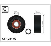 CAFFARO 241-00 Galoppino/Guidacinghia, Cinghia Poly-V per VW