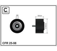 CAFFARO 25-98 Galoppino/Guidacinghia, Cinghia Poly-V per CHRYSLER,JEEP,MERCEDES-