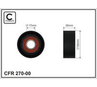 CAFFARO 270-00 Rullo tenditore, Cinghia Poly-V per CITROËN,FIAT,PEUGEOT,TOYOTA