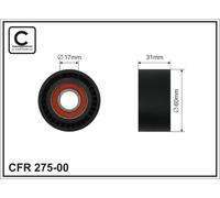 CAFFARO 275-00 Rullo tenditore, Cinghia Poly-V per NISSAN,OPEL,RENAULT