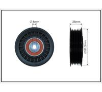 CAFFARO 276-22 Rullo tenditore, Cinghia Poly-V per VW
