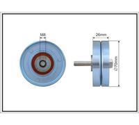 CAFFARO 285-01 Galoppino guidacinghia cinghia Poly-V 70mm per MINI Cabrio (R52)