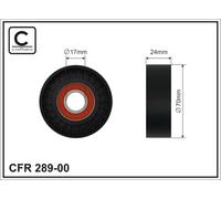 CAFFARO 289-00 Rullo tenditore, Cinghia Poly-V per SKODA
