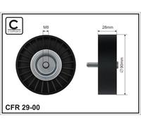 CAFFARO 29-00 Galoppino/Guidacinghia, Cinghia Poly-V per MERCEDES-BENZ