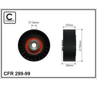 CAFFARO 299-99 Galoppino/Guidacinghia, Cinghia Poly-V per CITROËN,JAGUAR,MITSUBI