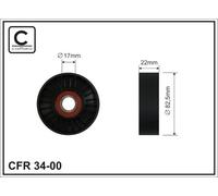 CAFFARO 34-00 Rullo tenditore, Cinghia Poly-V per ALFA ROMEO,CADILLAC,CHEVROLET,