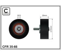 CAFFARO 35-66 Galoppino/Guidacinghia, Cinghia Poly-V per FIAT,IVECO