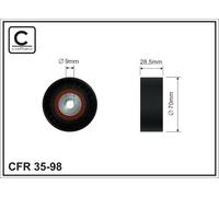 CAFFARO 35-98 Galoppino/Guidacinghia, Cinghia Poly-V per BMW