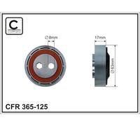 CAFFARO 365-125 Rullo tenditore, Cinghia Poly-V per AUDI,SKODA,VW