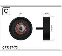 CAFFARO 37-73 Galoppino/Guidacinghia, Cinghia Poly-V per BMW,OPEL