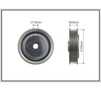 CAFFARO 378-99 Galoppino/Guidacinghia, Cinghia Poly-V per HONDA,ROVER,SUBARU