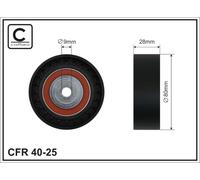 CAFFARO 40-25 Galoppino/Guidacinghia, Cinghia Poly-V per BMW