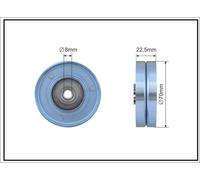 CAFFARO 408-98 Galoppino/Guidacinghia, Cinghia Poly-V per BMW,OPEL